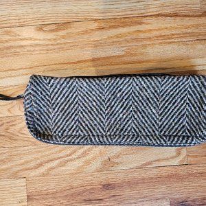 Kate Spade tweed herringbone clutch